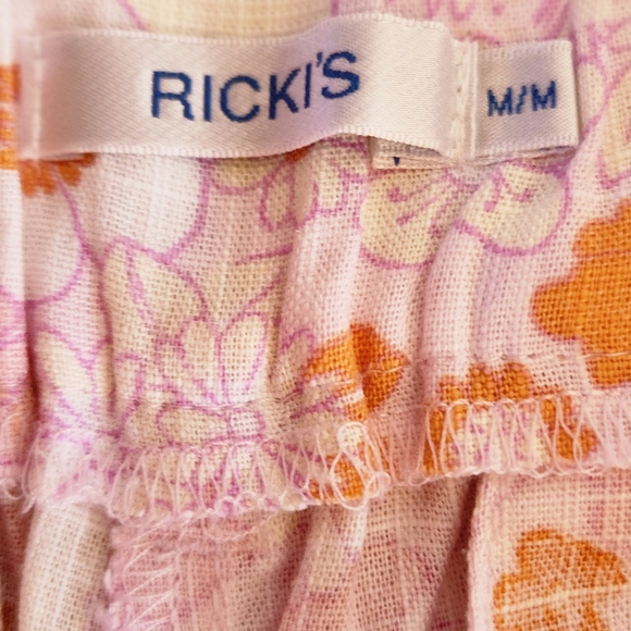 Ricki's linen blend floral Shorts sz M NWT - Picture 5 of 6